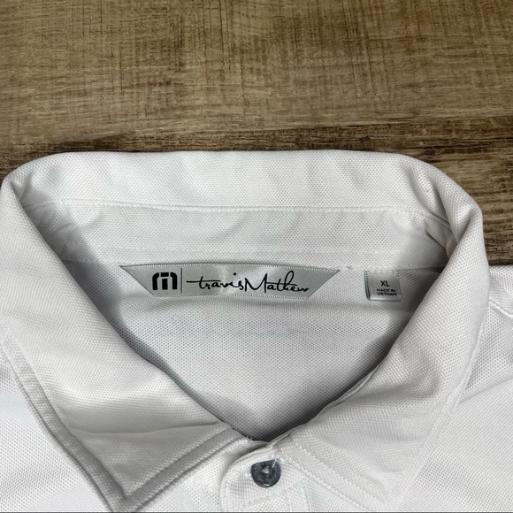 Lot of 2 Travis Mathew Mens Size XL Polo Golf Shirt White And Gray - Picture 4 of 11